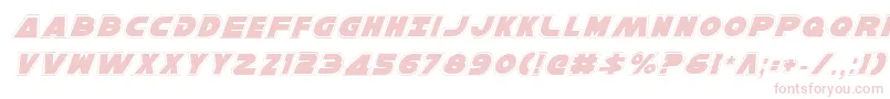 Fonte HanSoloProItalic – fontes rosa em um fundo branco
