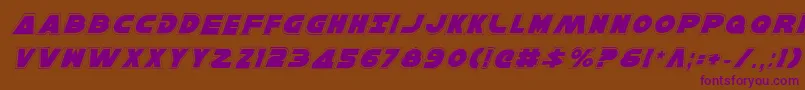 HanSoloProItalic-fontti – violetit fontit ruskealla taustalla