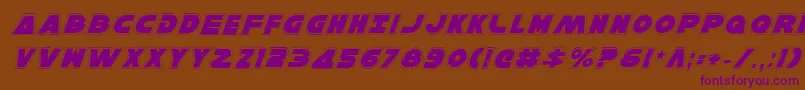 HanSoloProItalic Font – Purple Fonts on Brown Background