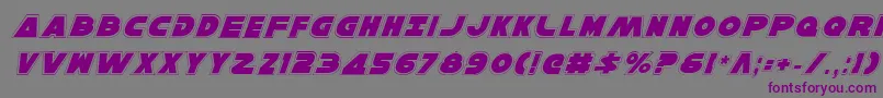 Шрифт HanSoloProItalic – фиолетовые шрифты на сером фоне