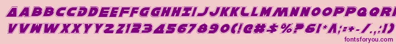 フォントHanSoloProItalic – ピンクの背景に紫のフォント