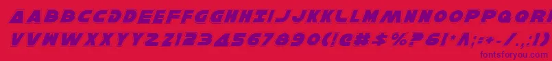 Шрифт HanSoloProItalic – фиолетовые шрифты на красном фоне