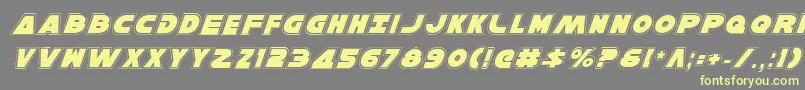 HanSoloProItalic-fontti – keltaiset fontit harmaalla taustalla