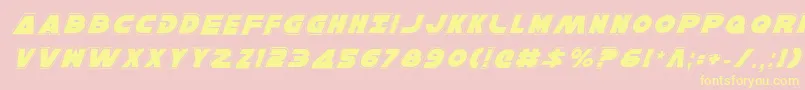 HanSoloProItalic Font – Yellow Fonts on Pink Background