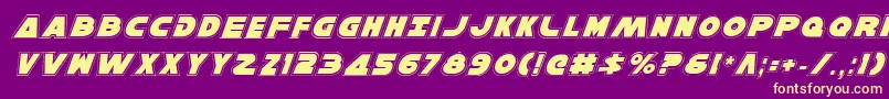 HanSoloProItalic-fontti – keltaiset fontit violetilla taustalla