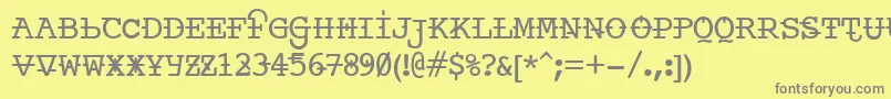 フォントAnkor – 黄色の背景に灰色の文字