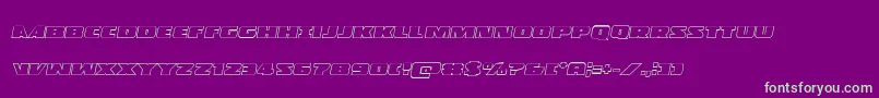 Policecruiseroutital Font – Green Fonts on Purple Background