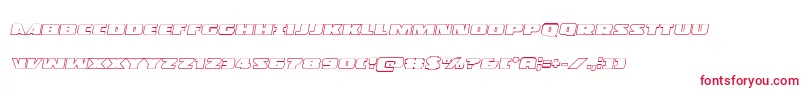 Policecruiseroutital Font – Red Fonts on White Background