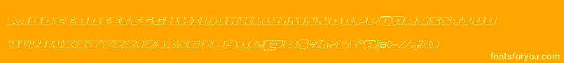 Policecruiseroutital Font – Yellow Fonts on Orange Background