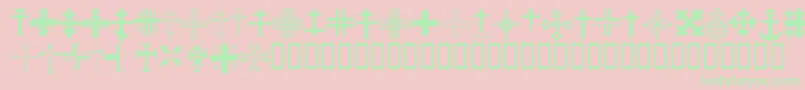 Chriciii Font – Green Fonts on Pink Background