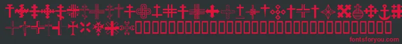 Chriciii Font – Red Fonts on Black Background
