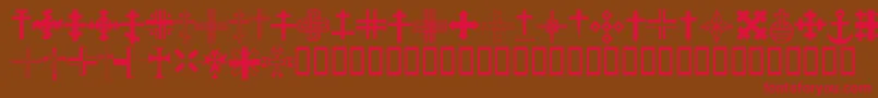 Chriciii Font – Red Fonts on Brown Background