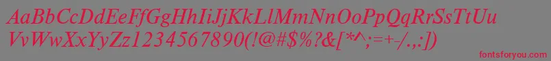 Tc05022t Font – Red Fonts on Gray Background