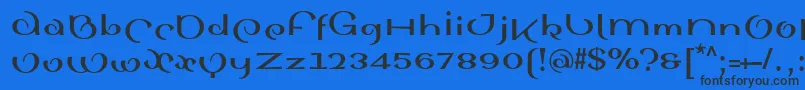 フォントSinahsansLtBold – 黒い文字の青い背景