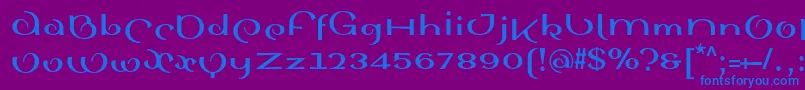 SinahsansLtBold Font – Blue Fonts on Purple Background