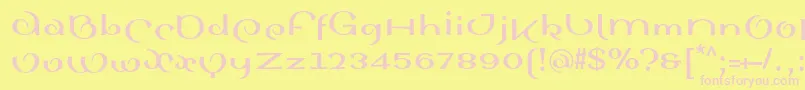 SinahsansLtBold Font – Pink Fonts on Yellow Background