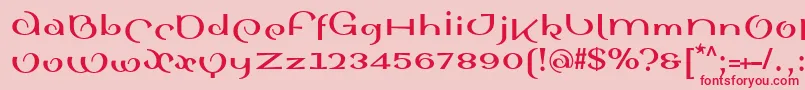 SinahsansLtBold Font – Red Fonts on Pink Background