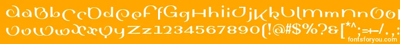 SinahsansLtBold Font – White Fonts on Orange Background