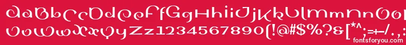 SinahsansLtBold Font – White Fonts on Red Background