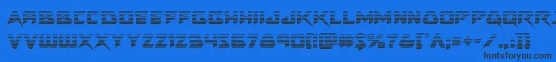 Skirmishergrad Font – Black Fonts on Blue Background