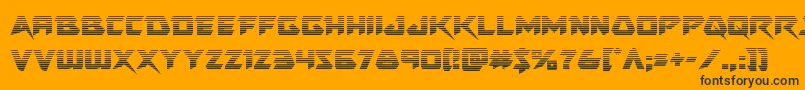 Skirmishergrad Font – Black Fonts on Orange Background