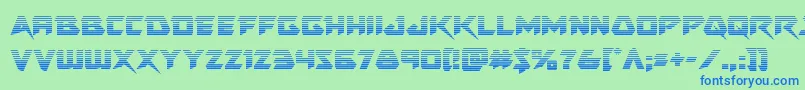 Skirmishergrad Font – Blue Fonts on Green Background