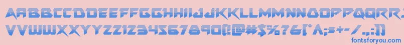 Skirmishergrad Font – Blue Fonts on Pink Background