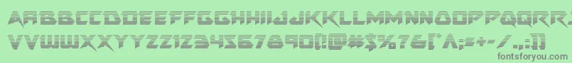 Skirmishergrad Font – Gray Fonts on Green Background