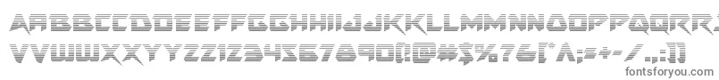 フォントSkirmishergrad – 白い背景に灰色の文字