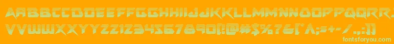 Skirmishergrad Font – Green Fonts on Orange Background