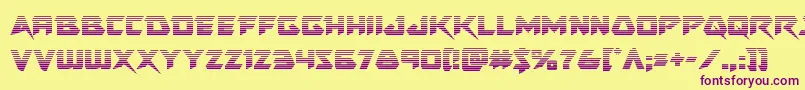 Skirmishergrad Font – Purple Fonts on Yellow Background