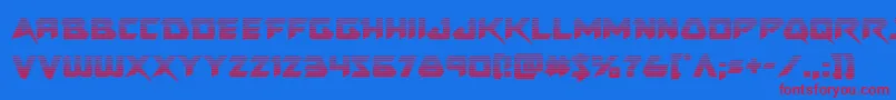 Skirmishergrad Font – Red Fonts on Blue Background