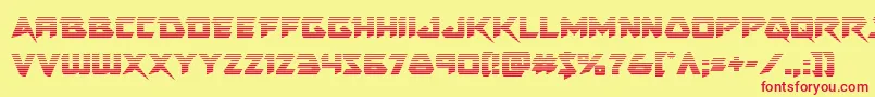 Skirmishergrad Font – Red Fonts on Yellow Background