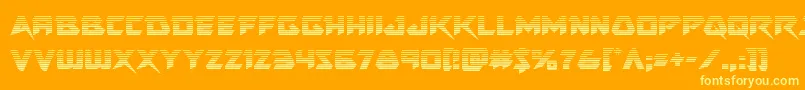 フォントSkirmishergrad – オレンジの背景に黄色の文字