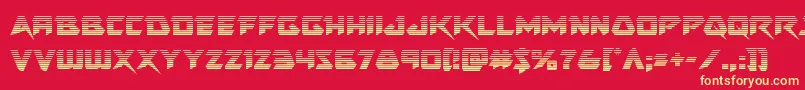 Skirmishergrad Font – Yellow Fonts on Red Background