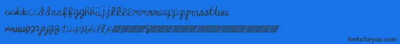 Absoluteinvite Font – Black Fonts on Blue Background