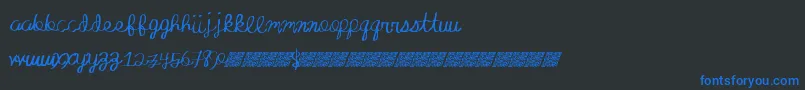 Absoluteinvite Font – Blue Fonts on Black Background