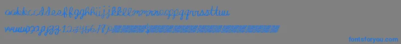 Absoluteinvite-Schriftart – Blaue Schriften auf grauem Hintergrund