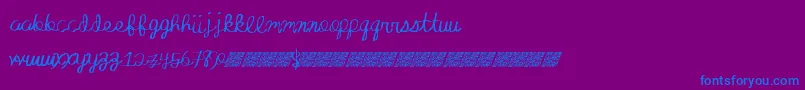 Absoluteinvite-Schriftart – Blaue Schriften auf violettem Hintergrund