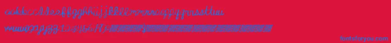 Absoluteinvite Font – Blue Fonts on Red Background