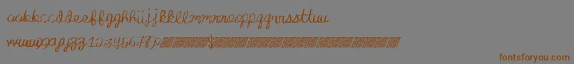 Absoluteinvite-Schriftart – Braune Schriften auf grauem Hintergrund