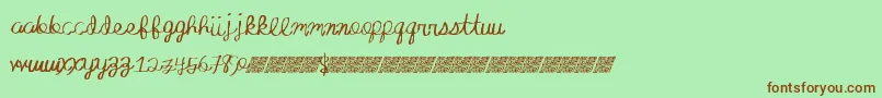 Absoluteinvite Font – Brown Fonts on Green Background