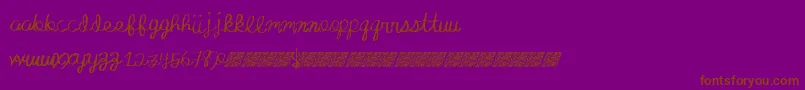 Absoluteinvite-Schriftart – Braune Schriften auf violettem Hintergrund