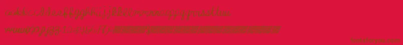 Absoluteinvite Font – Brown Fonts on Red Background