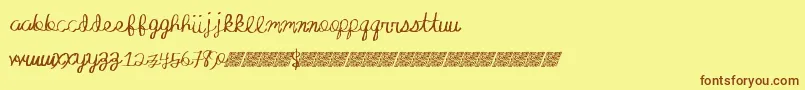 Absoluteinvite Font – Brown Fonts on Yellow Background