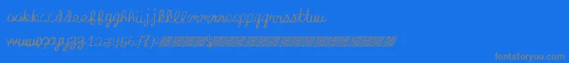 Absoluteinvite-Schriftart – Graue Schriften auf blauem Hintergrund