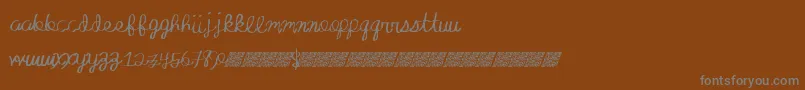 Absoluteinvite-Schriftart – Graue Schriften auf braunem Hintergrund