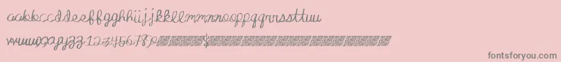 Absoluteinvite-Schriftart – Graue Schriften auf rosa Hintergrund