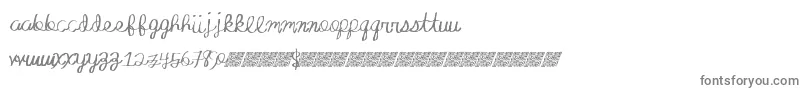 Absoluteinvite-Schriftart – Graue Schriften auf weißem Hintergrund