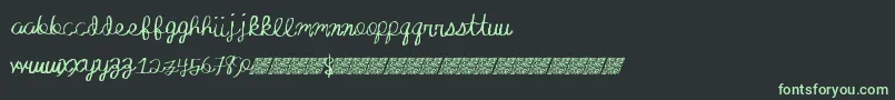 Absoluteinvite-Schriftart – Grüne Schriften auf schwarzem Hintergrund